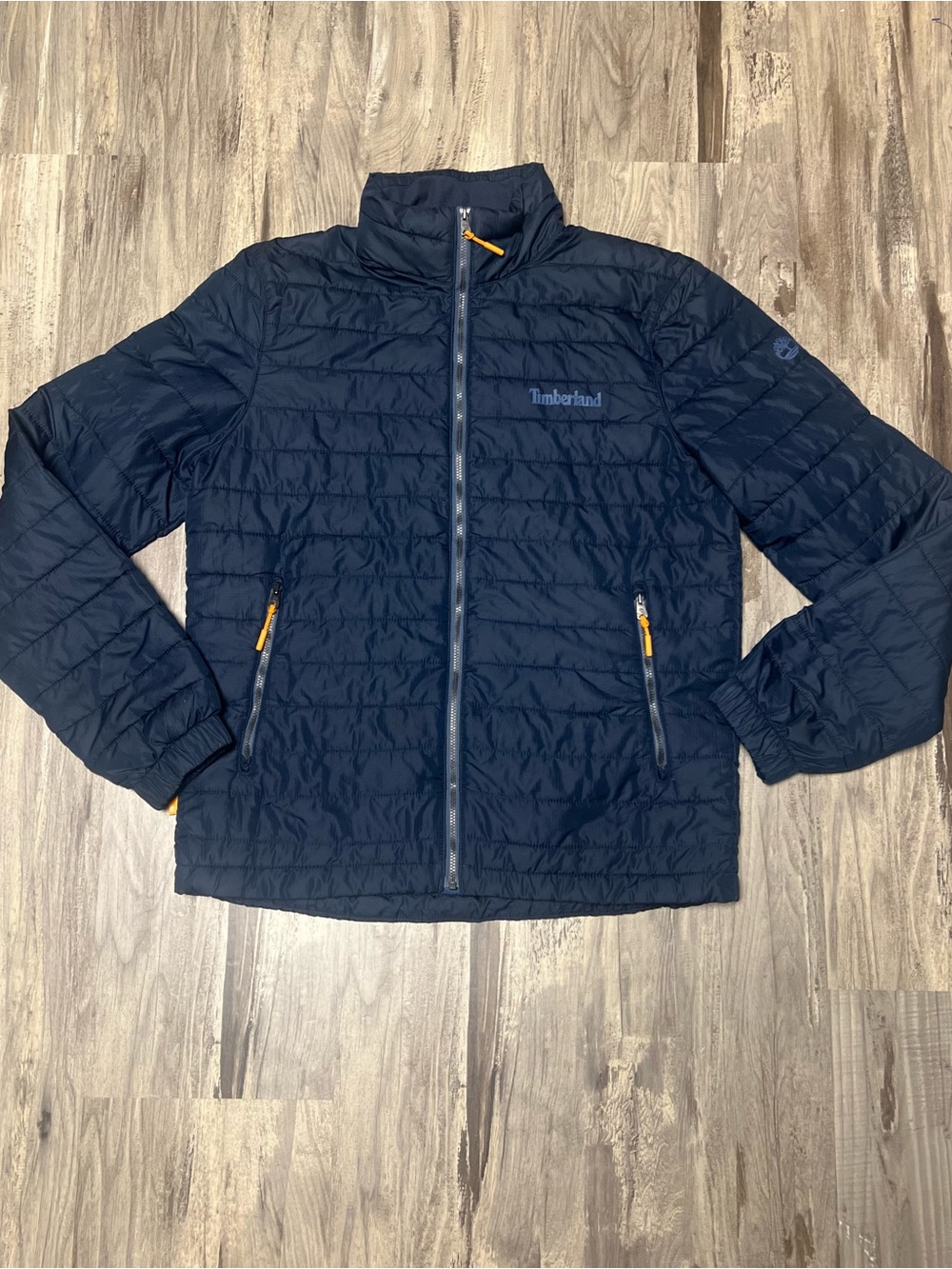 Timberland Men's Axis Peak Puffer Jacket Navy Blue Size Small CLS